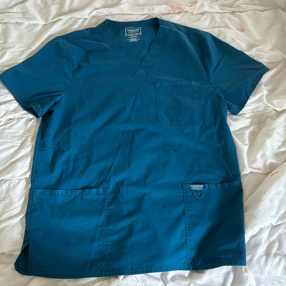 Cherokee Workwear Revolution Scrub Set (Caribbean Blue)